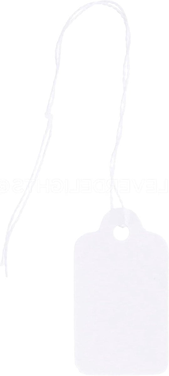 Mini Prijskaartjes Wit - Sieraden Tags - 23 x 13 mm