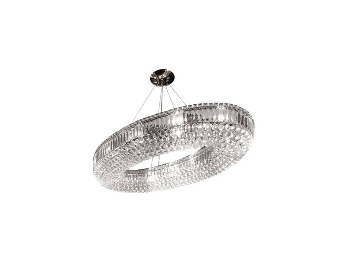 Grosser, luxuriöser Kronleuchter „Vesuvius“ Oval Silber Searchlight