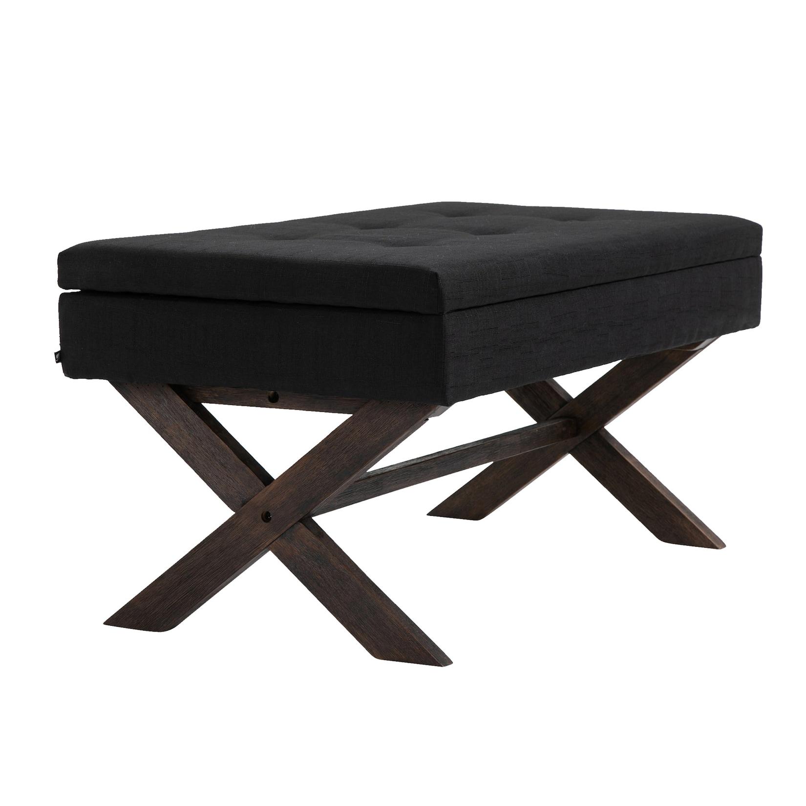 CLP Sitzbank Namaro Stoff antik Farbe: schwarz, Gestell Farbe: antik