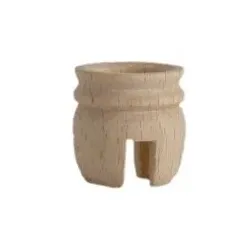 Holz Lichtertülle 10 mm gebohrt Nut 6 mm H 24 mm