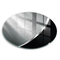 GLASPLATTE Ø 40 cm Metallische Abstraktion