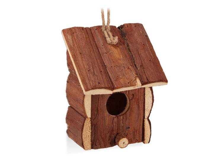 Relaxdays Decoratie vogelhuisje hout