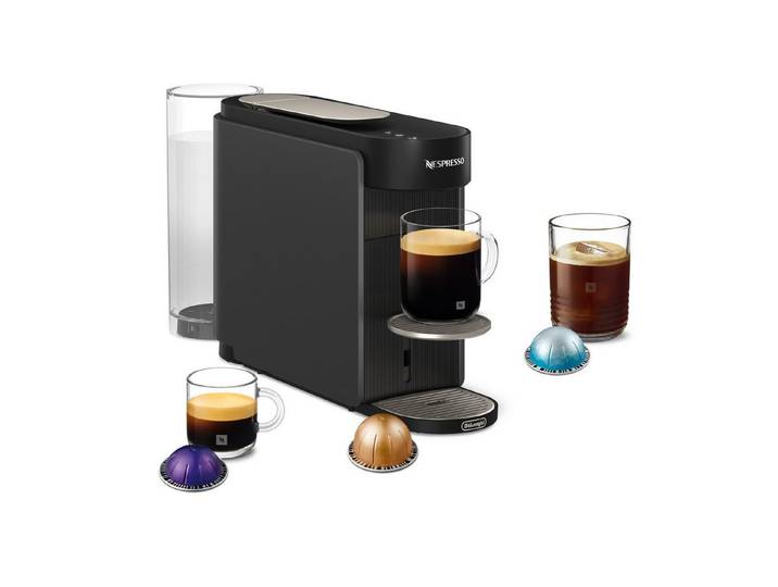 NESPRESSO Kapselmaschine Vertuo Up ENV200.GY von DeLonghi, 3 Sekunden Aufheizzeit, One Touch Kaffee Zubereitung, für 5 Tassengrößen, kompaktes Design