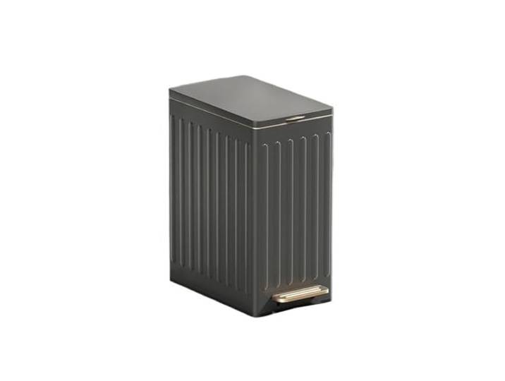 HGYNBCP Schlanker Badezimmer-Mülleimer mit Deckel – eleganter Abfalleimer mit Fußpedal(Black)