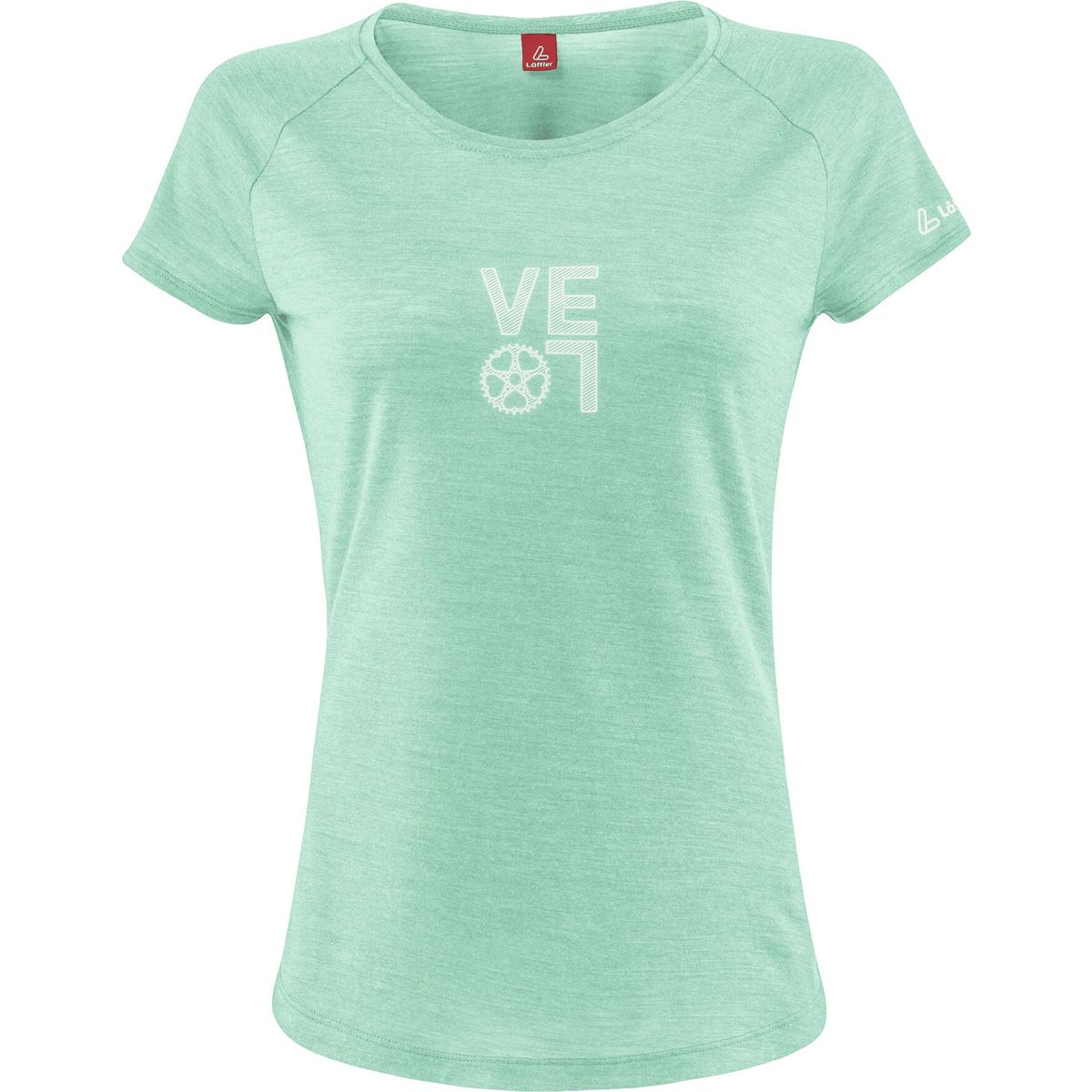Löffler Women Printshirt Velo Merino-tencel(tm) clearwater (304) 36 28888-304-36
