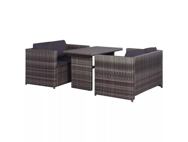 VidaXL - Sitzgruppe poly-rattan, One Size, Grau