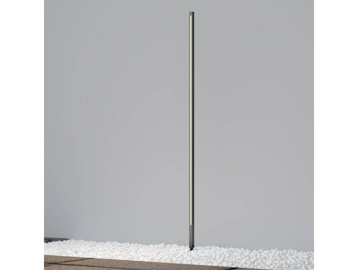 Poteau de jardin martelé graphite encastré LED 24W Field Maytoni