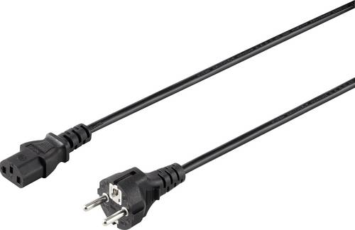 Sygonix SY-5042694 Kaltgeräte Anschlusskabel Schwarz 1.50m