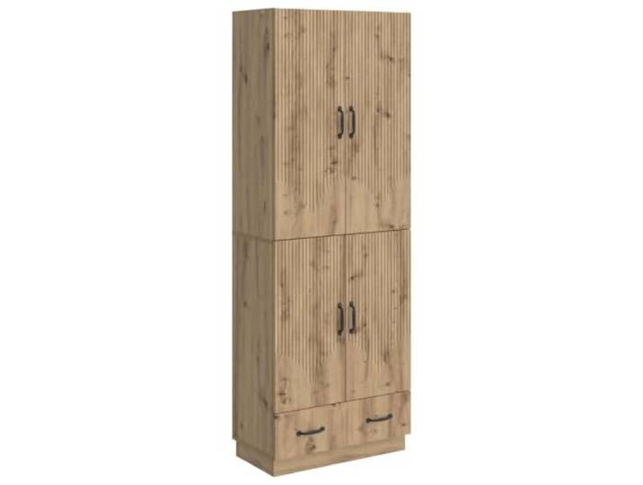 PUGYNBK Schrank-Set, 2 Stück, Eiche, Artisan, technisches Holz Modulares Design, Türen mit Regalen, organisierte Fächer, robuste Verarbeitung
