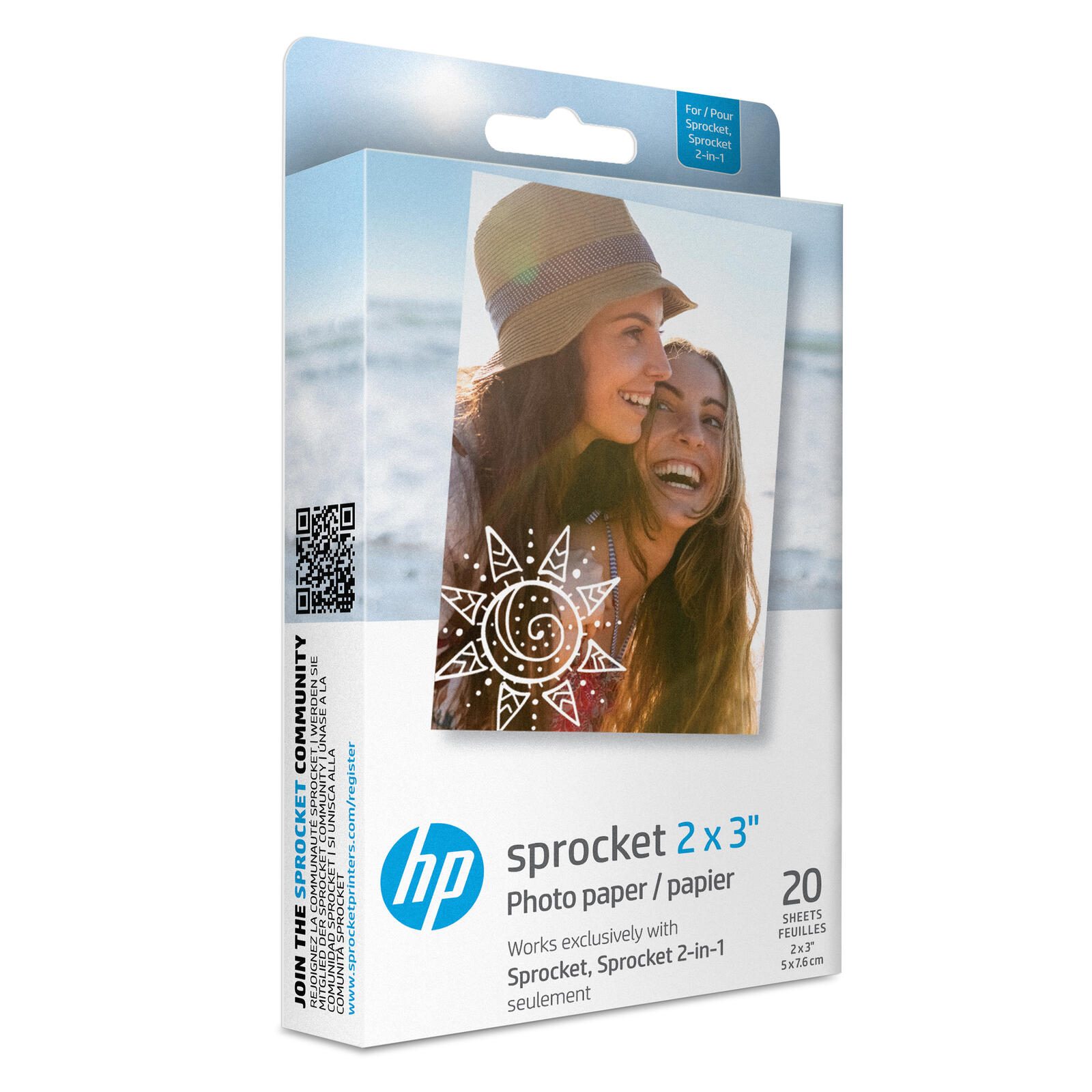 HP Inc. HP 2" x 3" ZINK-Fotopapier - 20 Stück HPIZ2X320