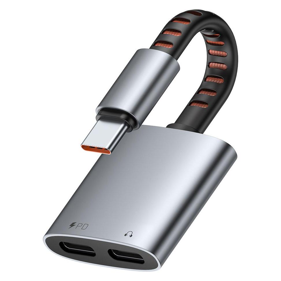 Mcdodo - 2 in 1 Typ-C auf Dual Typ-C Audio Adapter (USB-C, USB-C) (62577986)