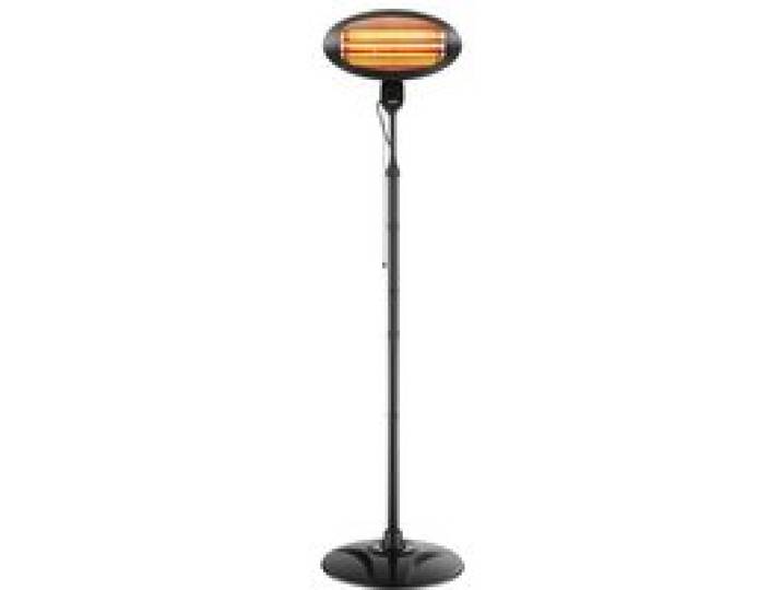 VEVOR Infrarot Heizstrahler 2000W 2-in-1 Infrarotstrahler mit Zugschalter, Infrarotheizung für Garten Terrasse Balkon, 3 Heizstufen, Kaltgewalzter Stahl, Mit Quarz-Heizelemente, Wand- & Standgerät