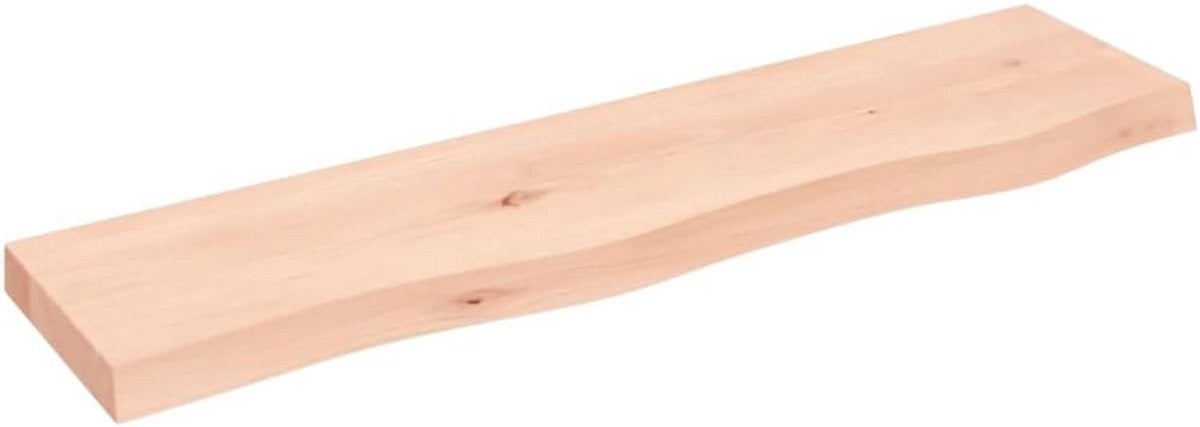 Massief Eikenhouten Wandplank Onbehandeld Rustiek B: 80 cm, D: 20 cm