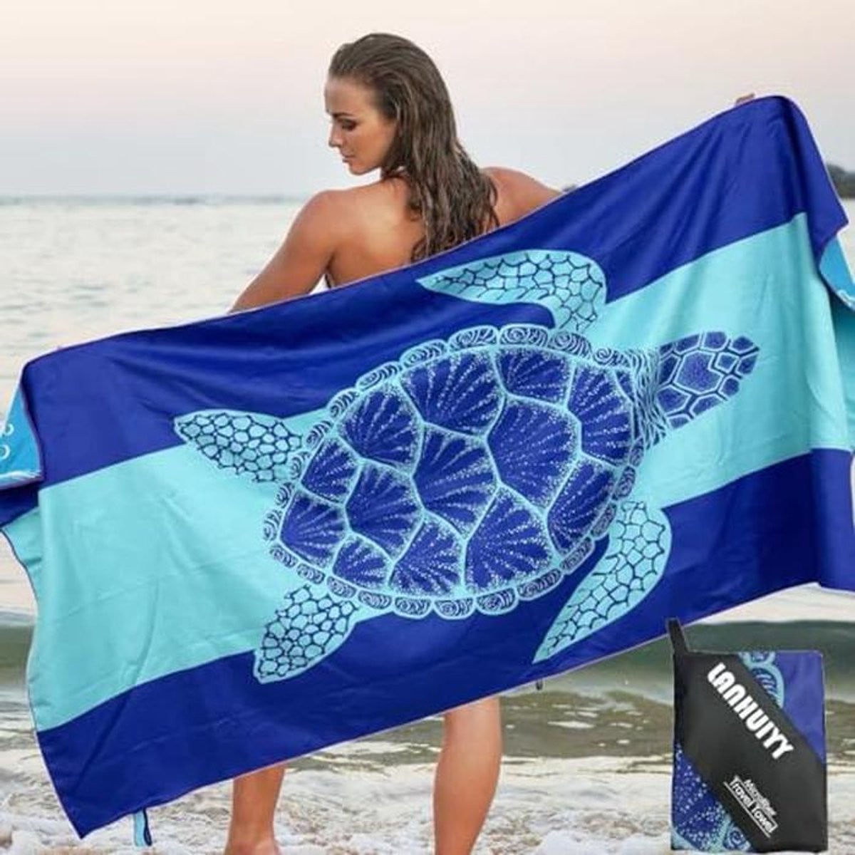 Grote Microvezel Strandhanddoek voor volwassenen - 180 x 81 cm