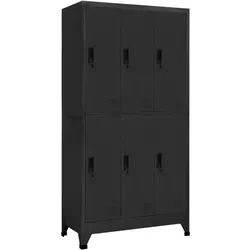 vidaXL Schließfachschrank Anthrazit 90x45x180 cm Stahl
