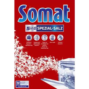 Somat Spülmaschinensalz 5in1 Spezialsalz, gegen Kalk und Wasserflecken, Wasserenthärter, Karton, 1,2 kg