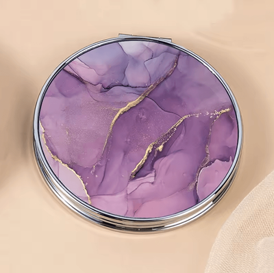 Inspire Curations Vintage Striped Pocket Mirror Portable Mini Makeup Mirror b