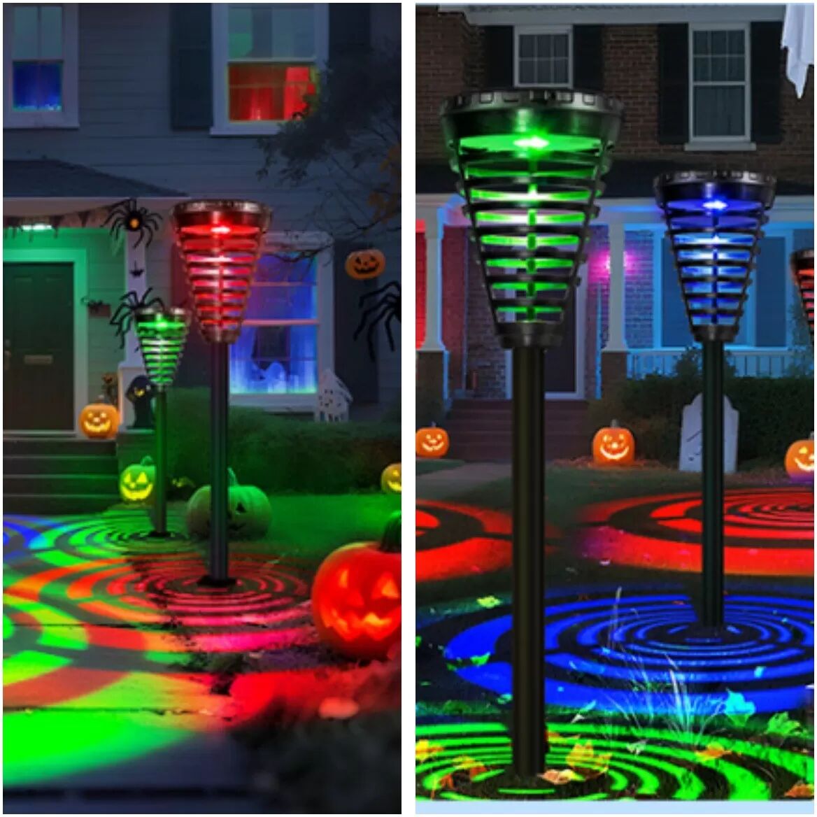INF Solar Rasenleuchte Warm & RGB - Halloween Solar Gartenleuchte