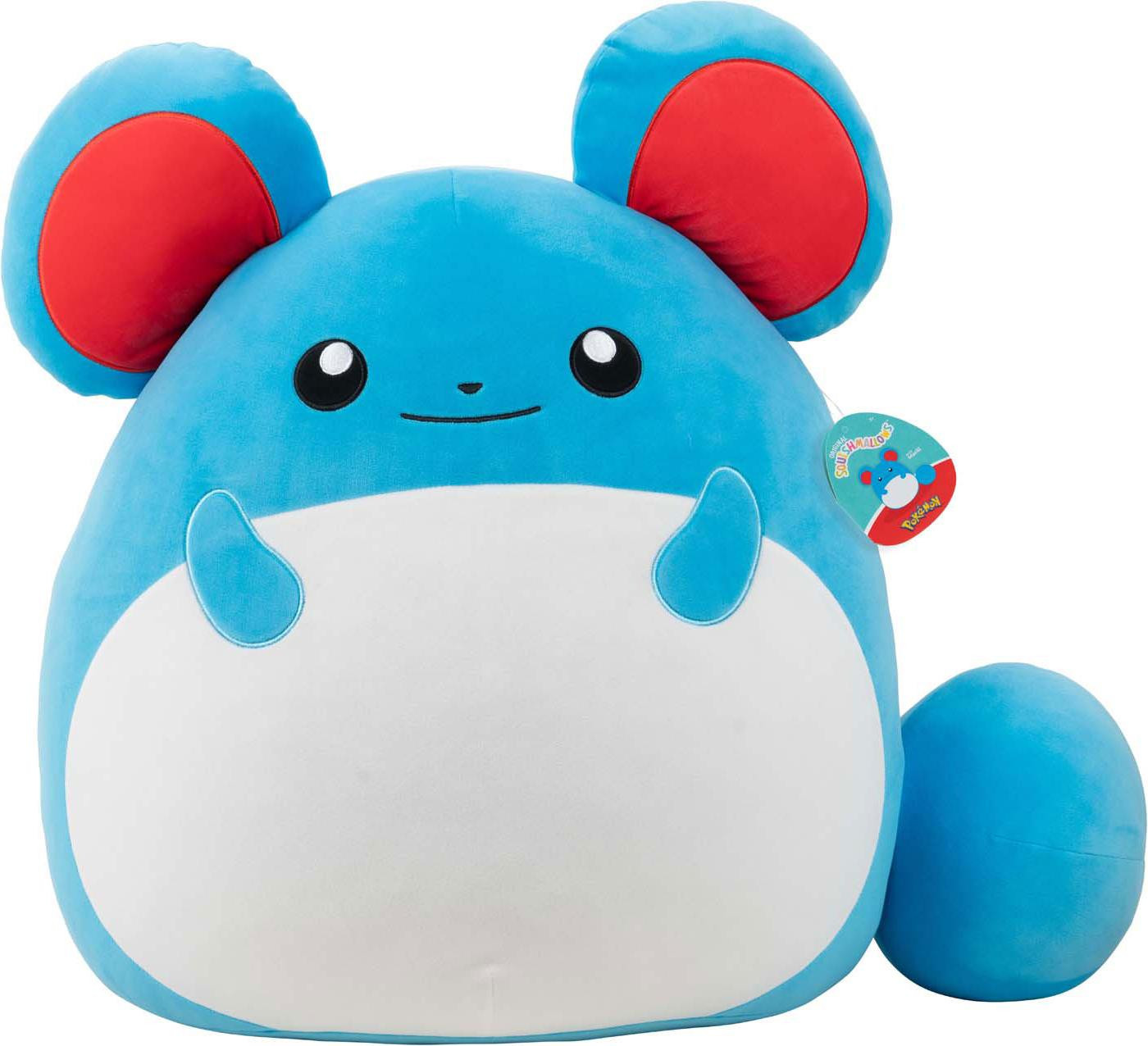 Squishmallows Pokémon Knuffel Marill-collectie, pluche, 50 cm