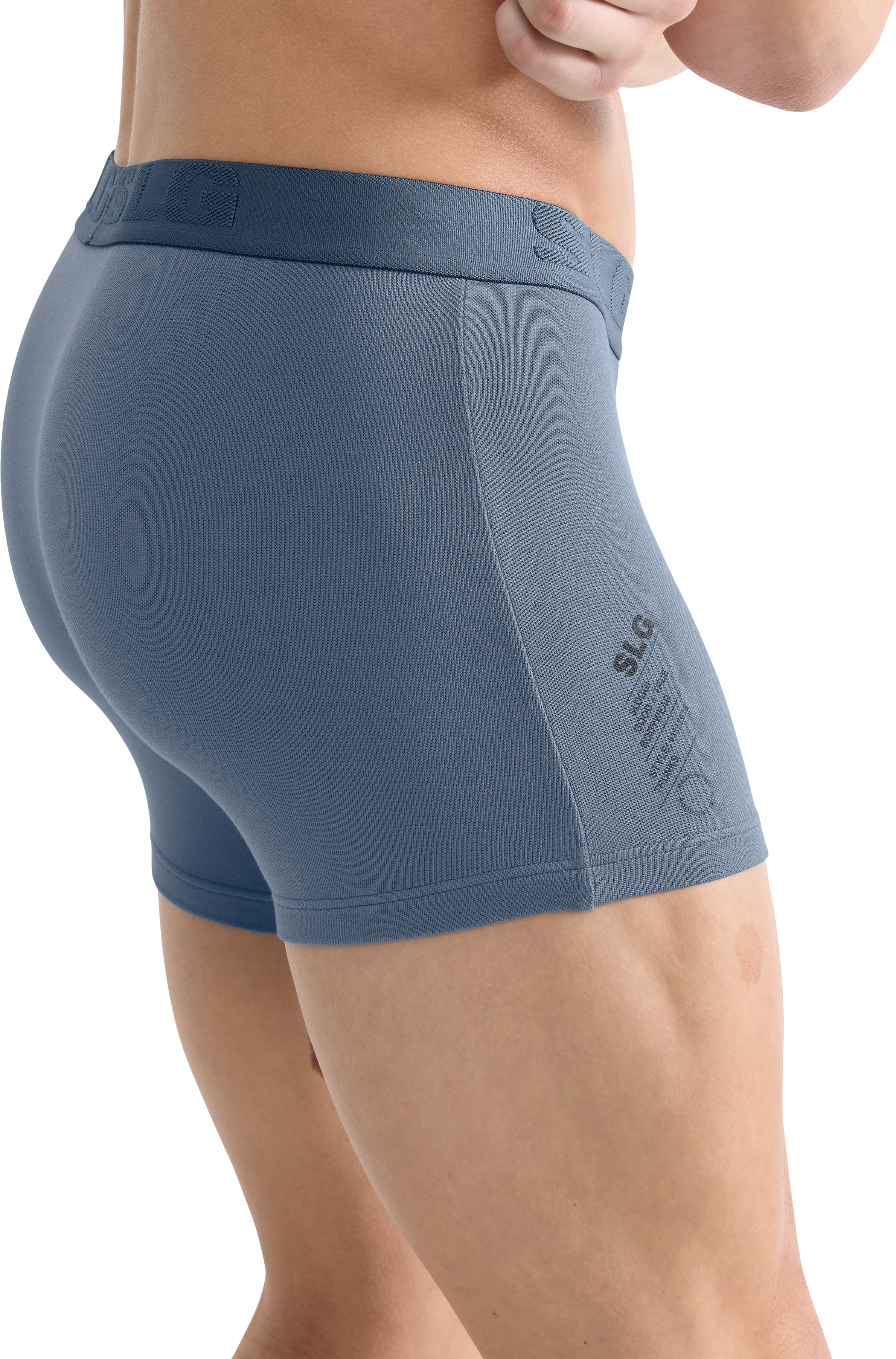 Trunk SLOGGI "SLG Base Soft", Herren, Gr. M, Microfaser, blau, light, Microfaser, Obermaterial: 61% Modal, 32% Polyamid, 7% Elasthan, körpernah, Unterhosen Trunk, ohne Eingriff, elastischer Logobund