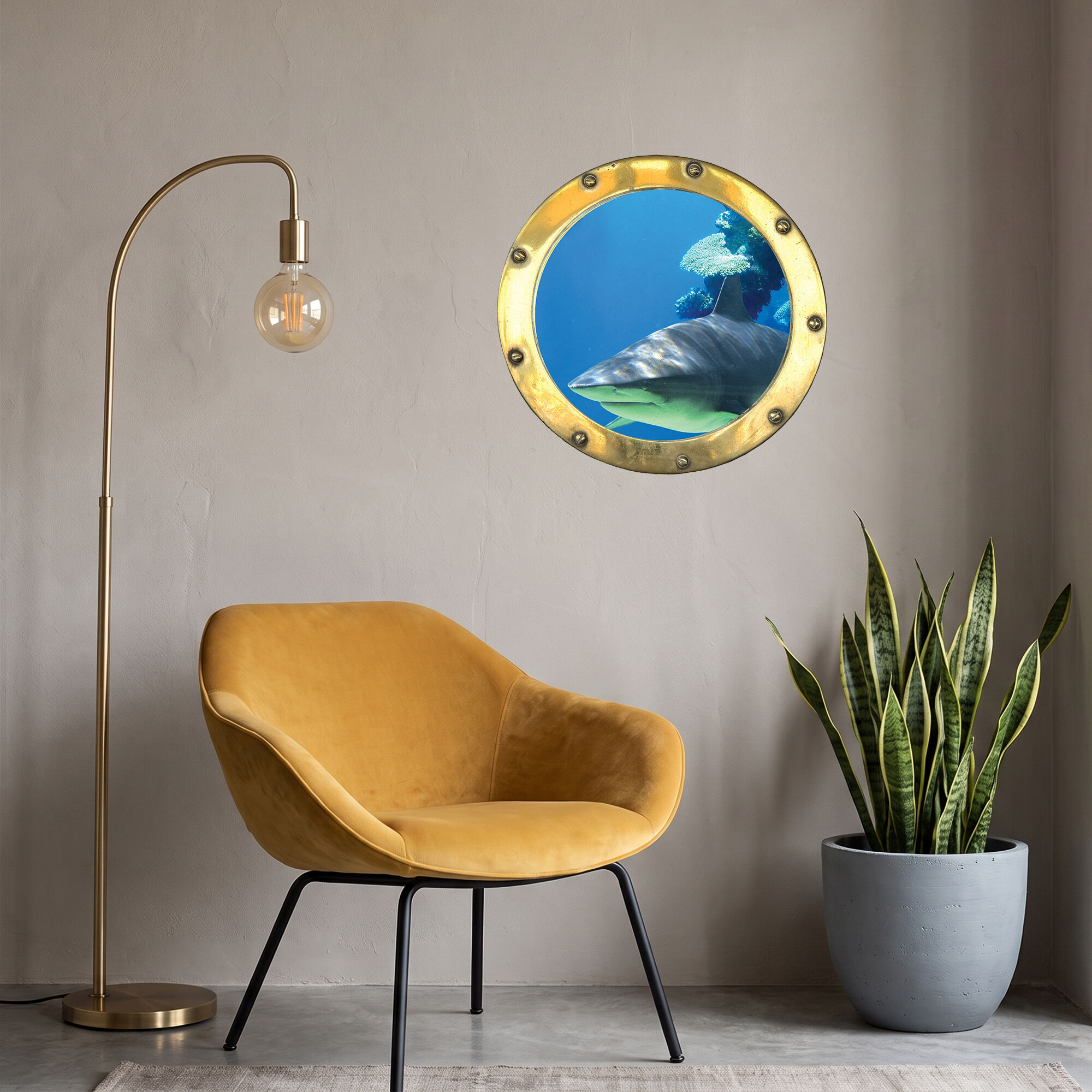 Ambiance-sticker Sticker Trompe l'oeil requin