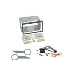 Set: Doppel 2-DIN Rahmen + Quadlock Anschlusskabel+Fakra Antennenadapter für ...