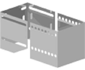 ALMEVA LAB Wandkonsolen Verläng. 220-330 DN60/100 (APW3B5)