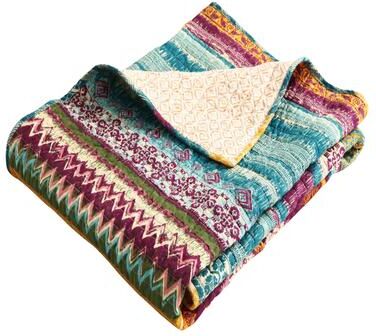 Greenland Home Fashions Southwest 100% Cotton Reversible Native Motif Throw Blanket