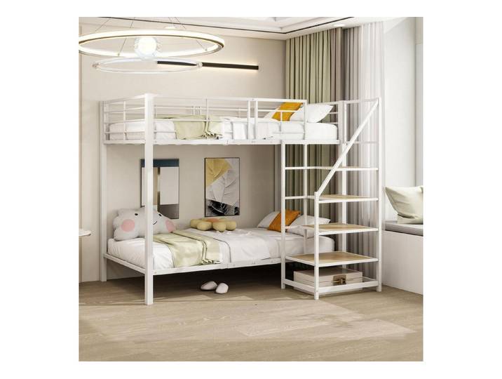 LuxusKollektion Metallbett Kinder Etagenbett 90x200 Metall