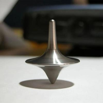 Uplifted Finds Precision Metal Spinning Top Silver Gyro Toy For Focus And Desk Display silver