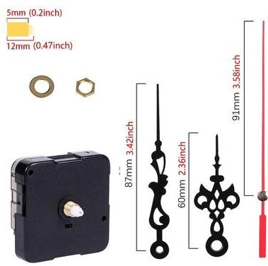 Uplift Picks Long Shaft Silent Quartz Clock Movement With Hands m