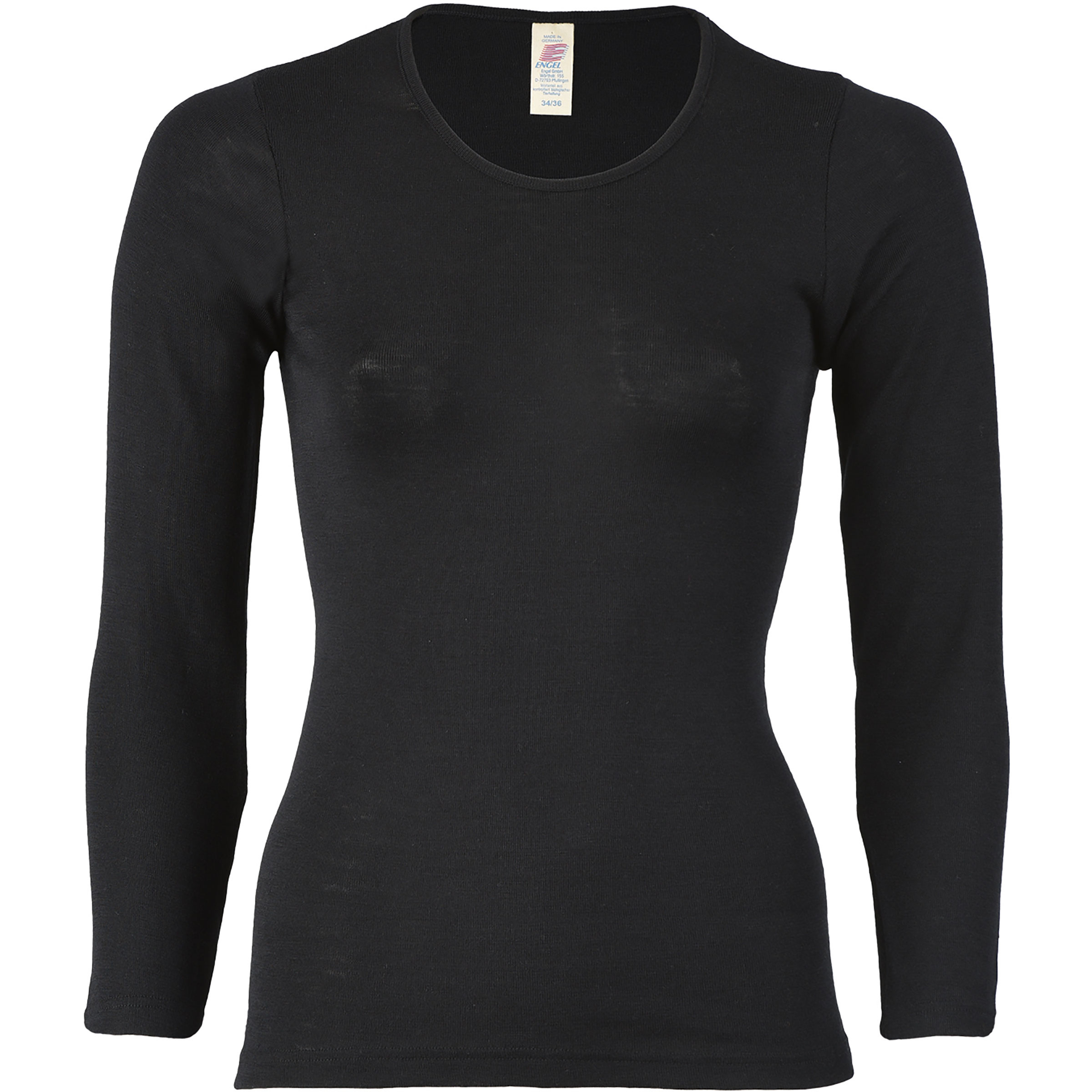 Engel Damen Longsleeves Merino schwarz Größe M Lifestyle Hautfreundlich Merinowolle