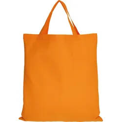 5er | 15er | 50er Pack Baumwolltasche - 28 Farben | mit zwei kurzen Henkeln | 38x42cm | Jutebeutel | Einkaufstasche | unbedruckt, mandarin