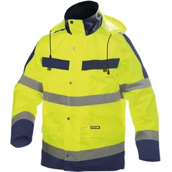 DASSY® Atlantis Warnschutz Regen- Parka - neongelb/dunkelblau - S