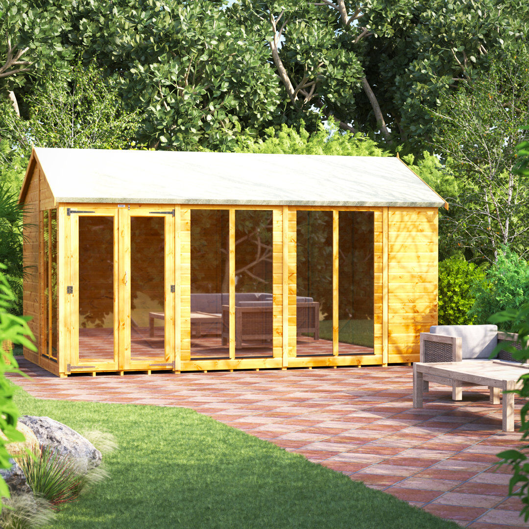 Powersheds 14 x 8ft Timber Tongue & Groove Apex Summerhouse
