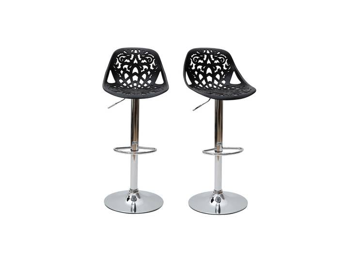 Design-Barhocker Barock Schwarz 2er Set BAROCCA.