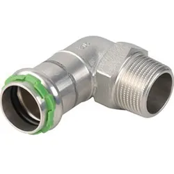 VSH Winkel mit AG i/a 28 x R1 90 Grad Edelstahl V-Kontur 6551776