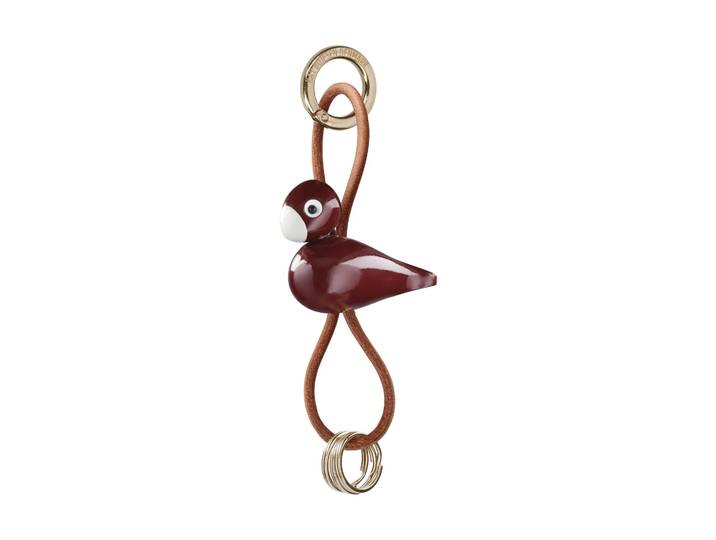 Kay Bojesen Denmark Porte-clés oiseau Kay Bojesen Bordeaux, cuir naturel