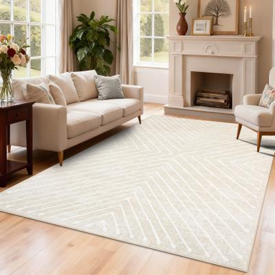 Garvee Modern Geometric Machine Washable Area Rug