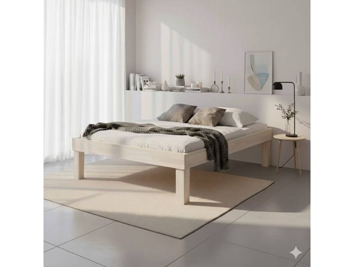 Bett Madrid Komfort Buche Massivholz ohne Kopfteil 120x200cm klassischer Stil