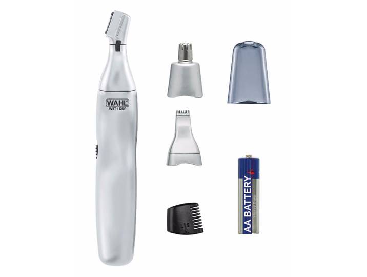 Wahl 05545-2416 Ear, Nose & Brow Nasen-/Ohrhaarschneider – Trimmer/Barttrimmer/Bartschneider – silber