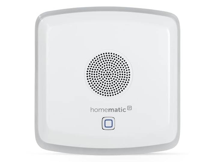 Homematic IP Smart Home 152348A0 Combi Signalisation Acoustique + Optique Gong pour Sonnette de Porte sans câble\, Fonctionne avec Piles\, réglage par Application\, Alexa et Google Assistant\,