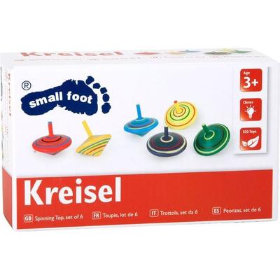 Holzkreisel gestreift
