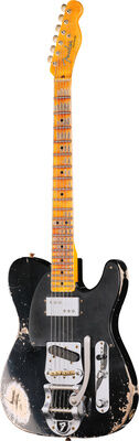 Fender LTD CuNife Tele HR Aged Black Aged Crimson Transparent