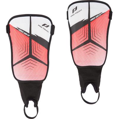 Fußball Schienbeinschoner PRO TOUCH "Force 500 FS", Gr. L, rot (rot schwarz, weiß), Funktionsmaterial, Protektoren, für Fußball, Funktionsmaterial, mit Klettverschluss