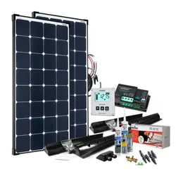 Offgridtec 240W 12V MPPT Premium XL Wohnmobil Komplettset EBL-Option - 0% MwST. (Angebot gemäß §12 USt Gesetz.)