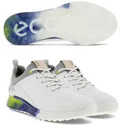 Ecco Golf S-Three GoreTex Herrengolfschuh weiss/bl/lime