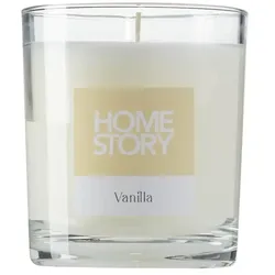 HOME STORY Duftkerze im Glas "Vanilla"   , creme , Wachs,Glas , Maße (cm): H: 8  Ø: 7