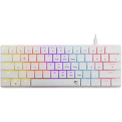White Shark GK-006211 Nagamaki White-Mechanical-Red.SW (US, Kabelgebunden), Tastatur, Weiss