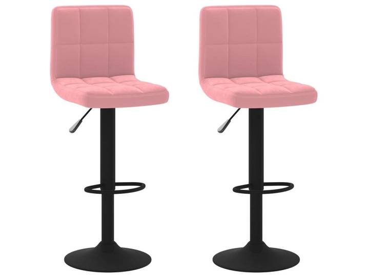 vidaXL Barhocker Barhocker 2 Stk. Rosa Samt (2 St)